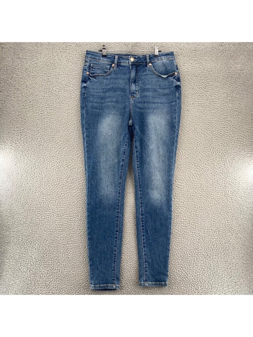 Judy Blue Jeans Womens 13 31 Blue Skinny Fit Stone Wash Denim Stretch Pockets